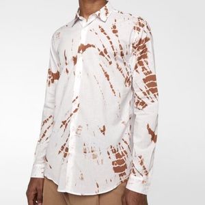Zara man tie dye poplin shirt